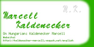 marcell kaldenecker business card